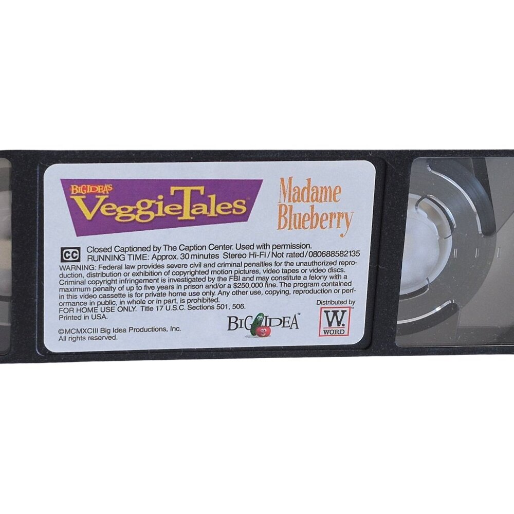 Veggie Tales Madame Blueberry Animated Christian Childrens VHS Video - Picture 7 of 8